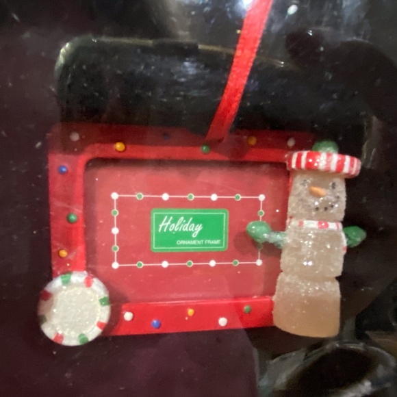 3 Kohls Photo Picture Christmas Ornaments Reindeer Snowman Ice Cream Cone Candy - Picture 3 of 5